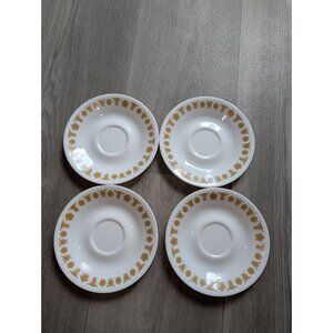 Corelle Butterfly Gold Saucer Plates Set Of 4